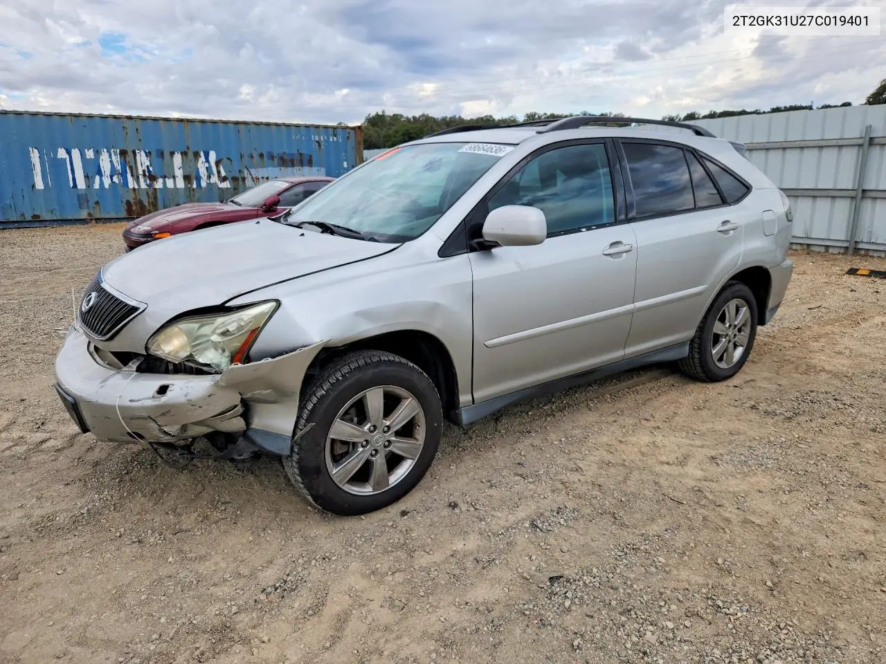 LEXUS RX 2007, VIN 2T2GK31U27C019401