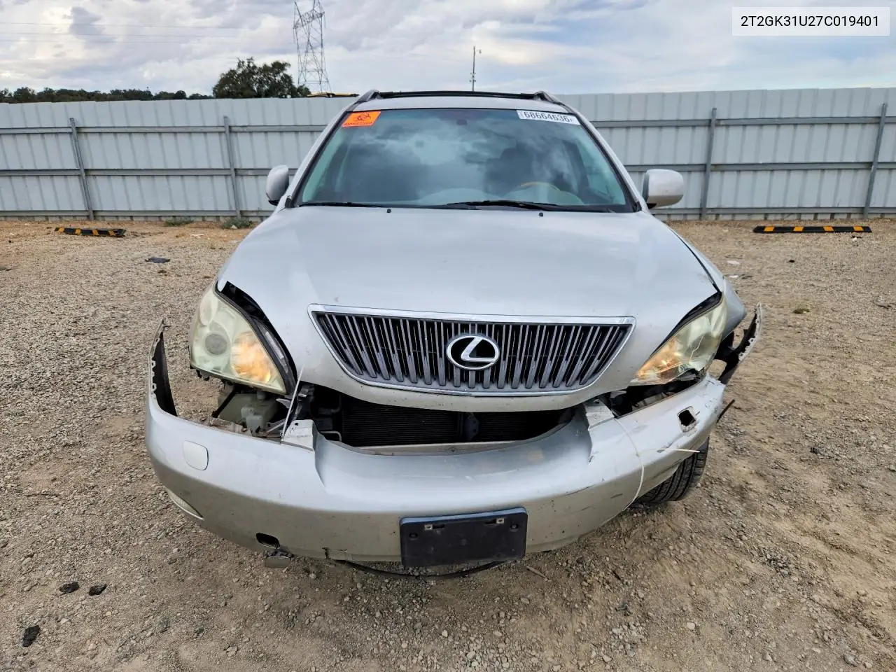 2007 LEXUS RX VIN 2T2GK31U27C019401 — фото 5
