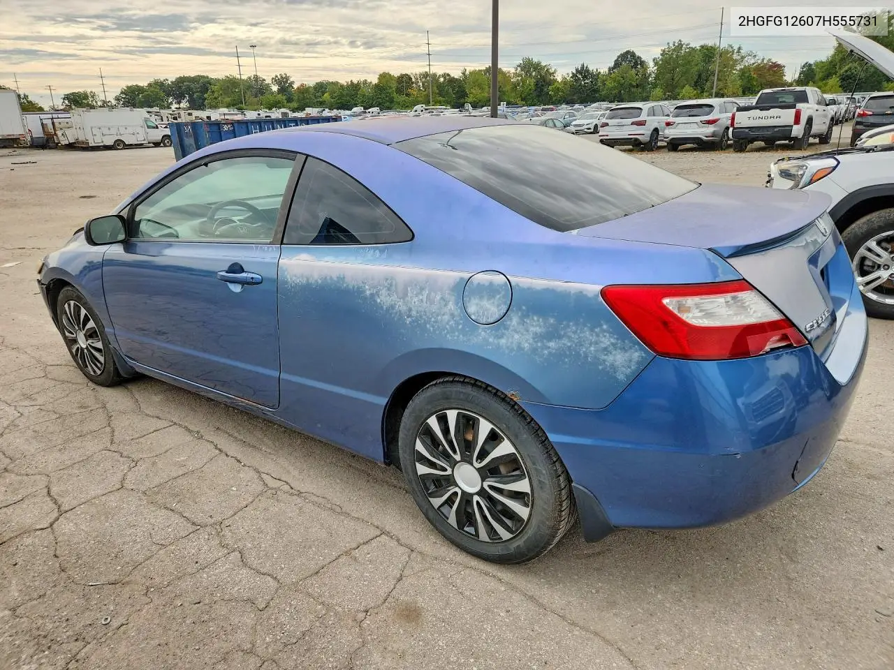 2007 HONDA CIVIC VIN 2HGFG12607H555731 — фото 2