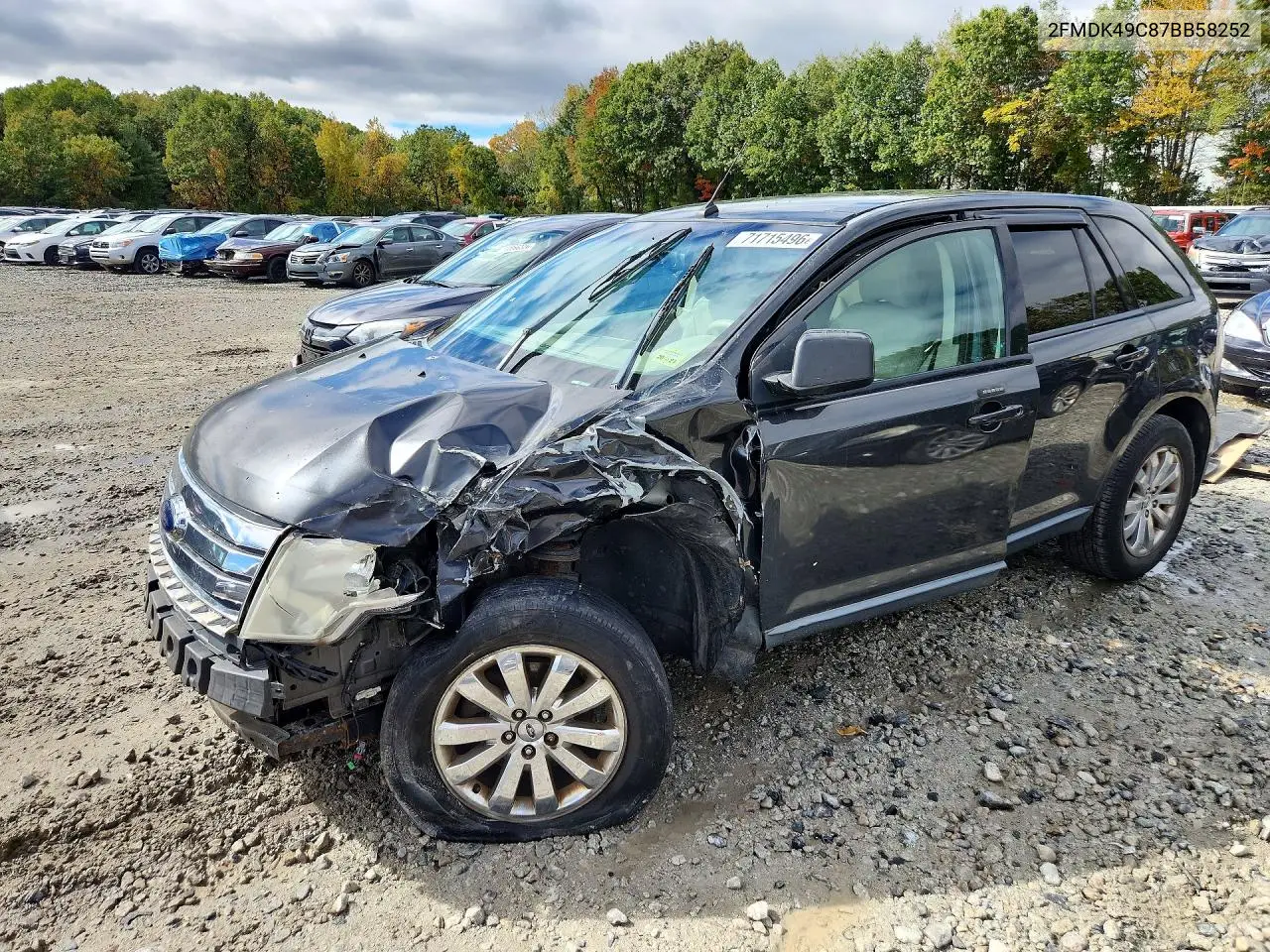 FORD EDGE 2007, VIN 2FMDK49C87BB58252
