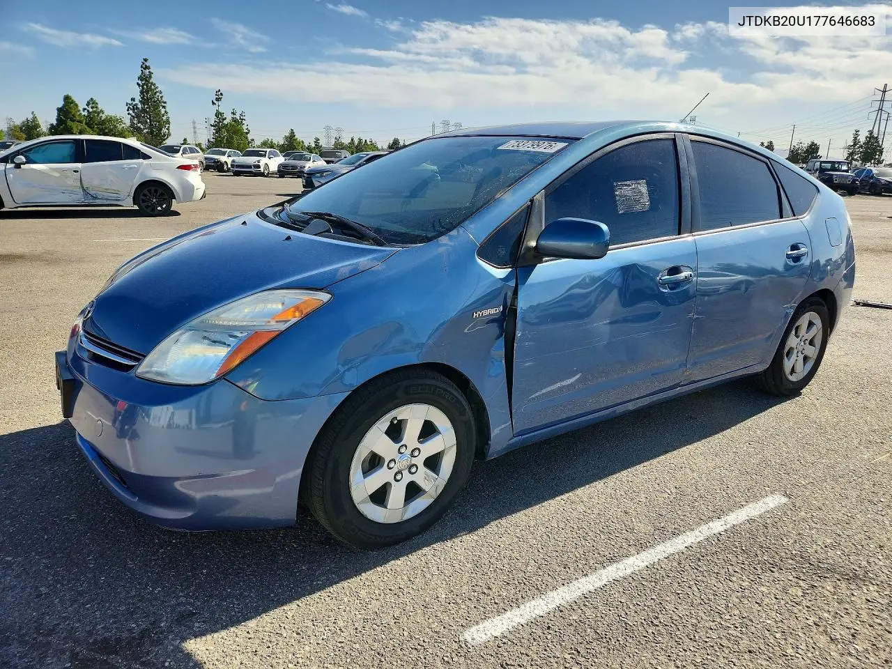 TOYOTA PRIUS 2007, VIN JTDKB20U177646683