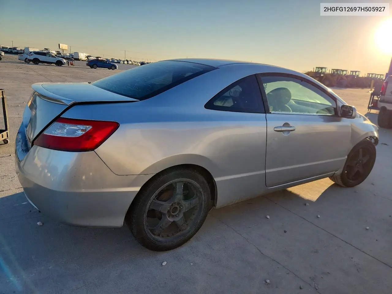 2007 HONDA CIVIC VIN 2HGFG12697H505927 — фото 3