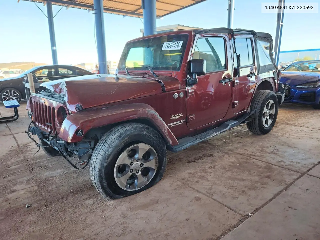 JEEP WRANGLER 2007, VIN 1J4GA591X7L220592