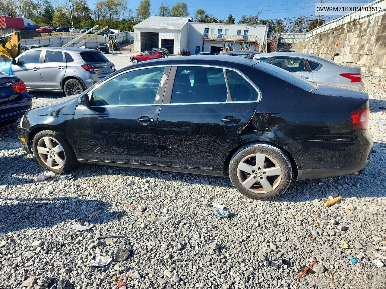 2008 VOLKSWAGEN JETTA VIN 3VWRM71KX8M103517 — фото 2