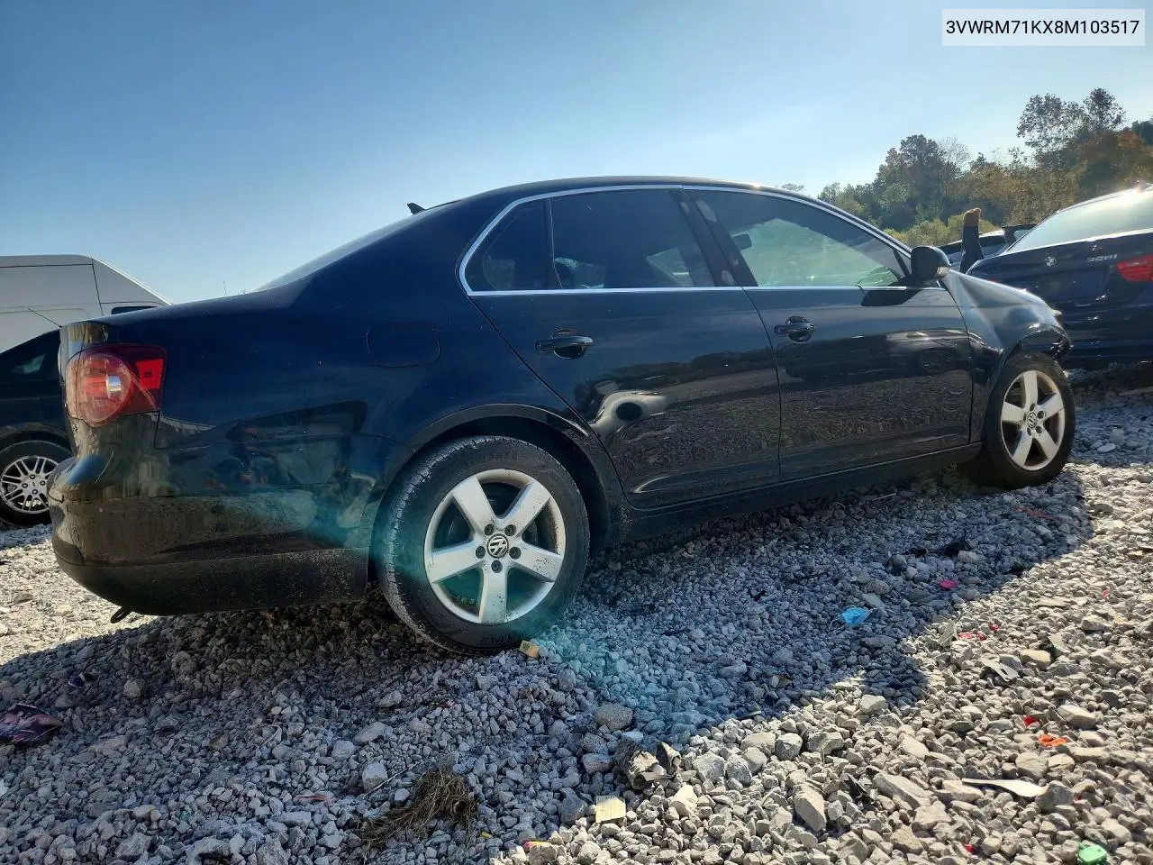 2008 VOLKSWAGEN JETTA VIN 3VWRM71KX8M103517 — фото 3