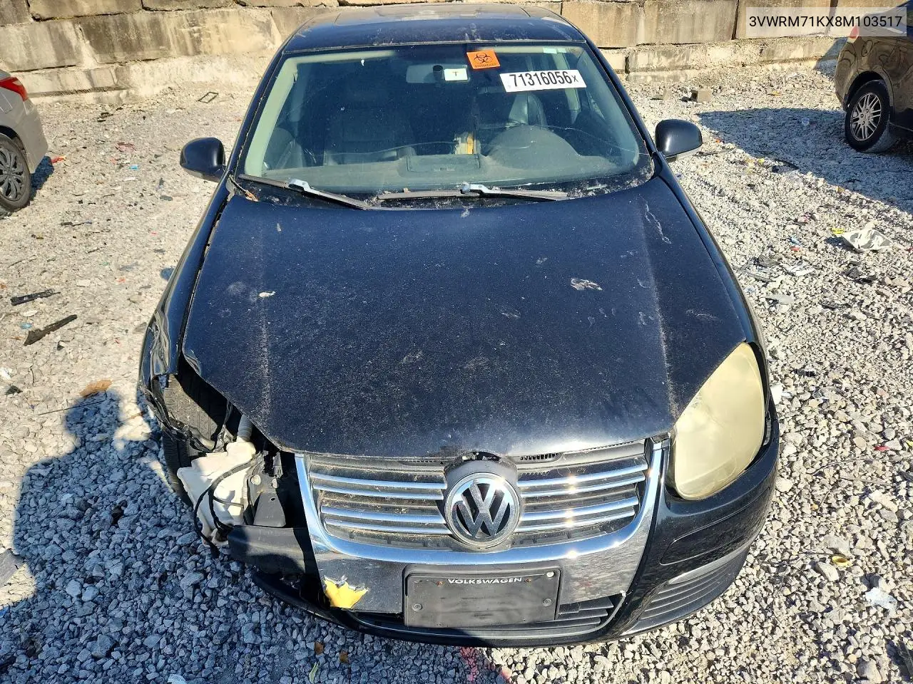 2008 VOLKSWAGEN JETTA VIN 3VWRM71KX8M103517 — фото 5