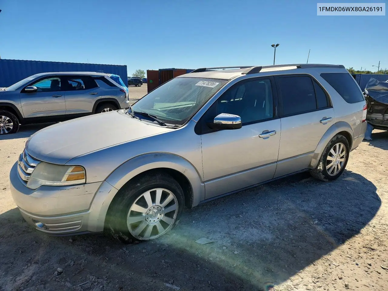 FORD TAURUS X 2008, VIN 1FMDK06WX8GA26191