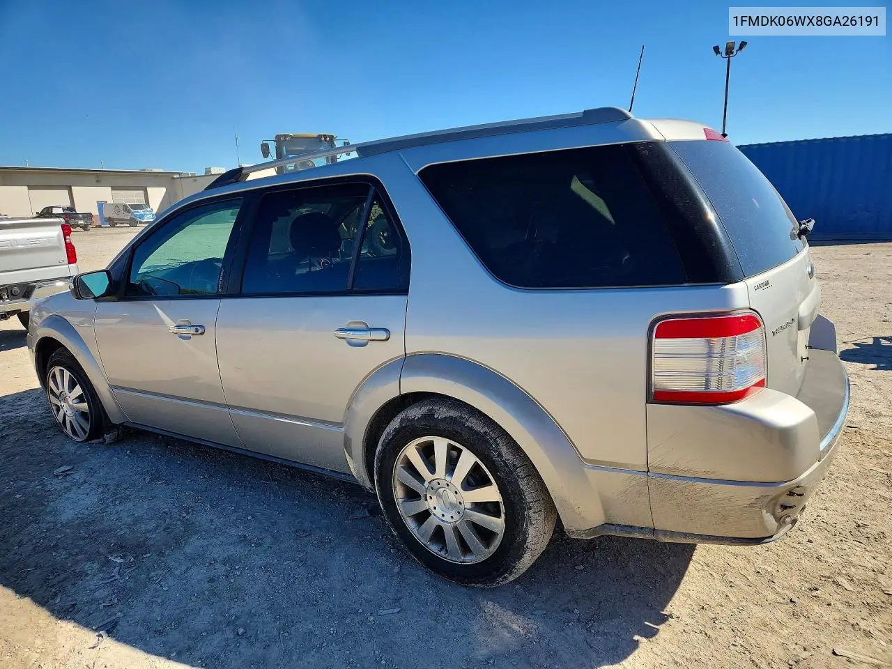 2008 FORD TAURUS X VIN 1FMDK06WX8GA26191 — фото 2