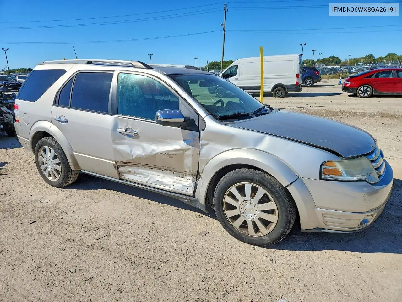 2008 FORD TAURUS X VIN 1FMDK06WX8GA26191 — фото 4