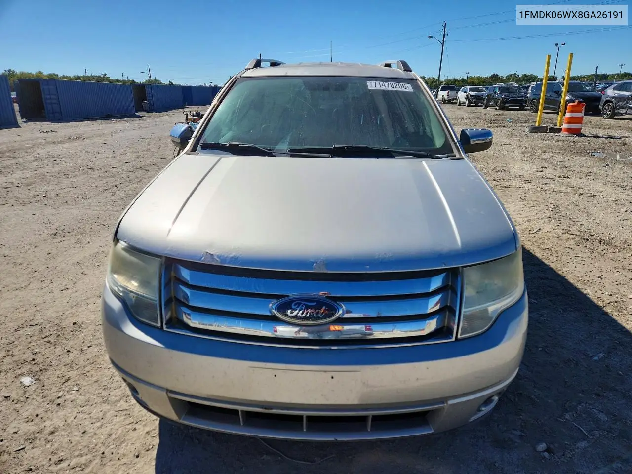 2008 FORD TAURUS X VIN 1FMDK06WX8GA26191 — фото 5