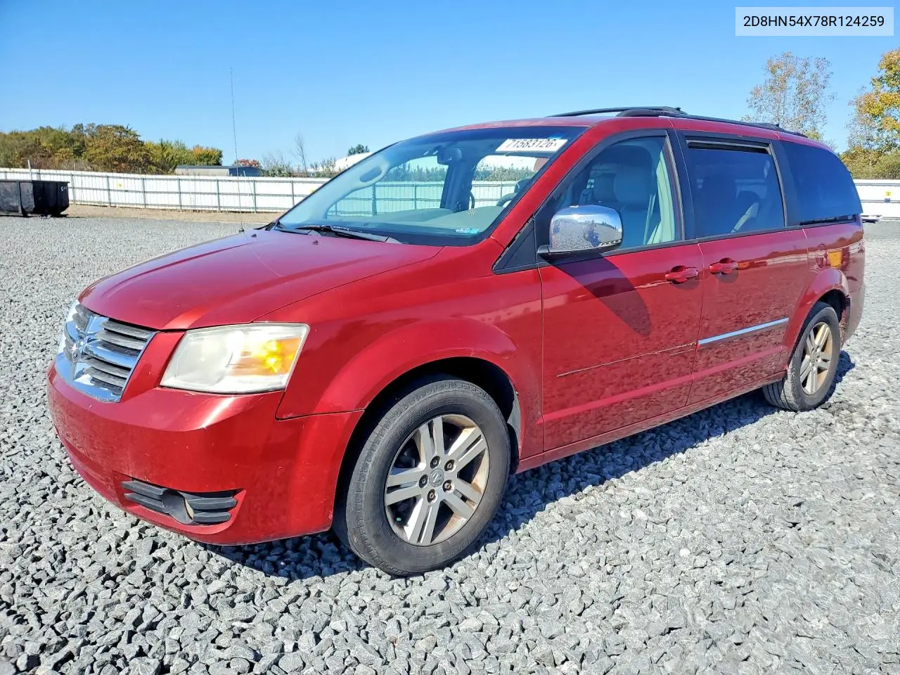 2008 DODGE CARAVAN VIN 2D8HN54X78R124259 — фото 3
