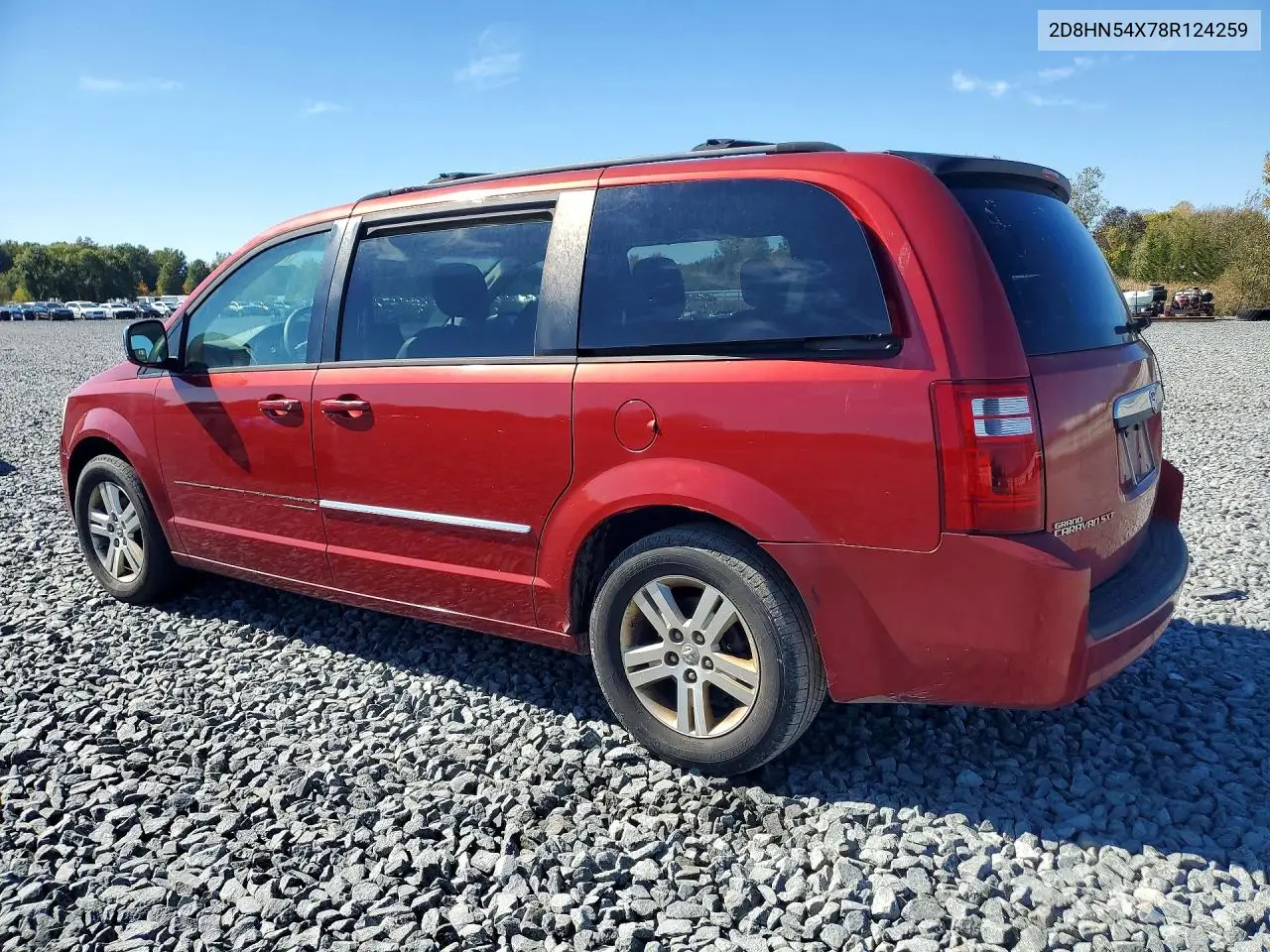 2008 DODGE CARAVAN VIN 2D8HN54X78R124259 — фото 4