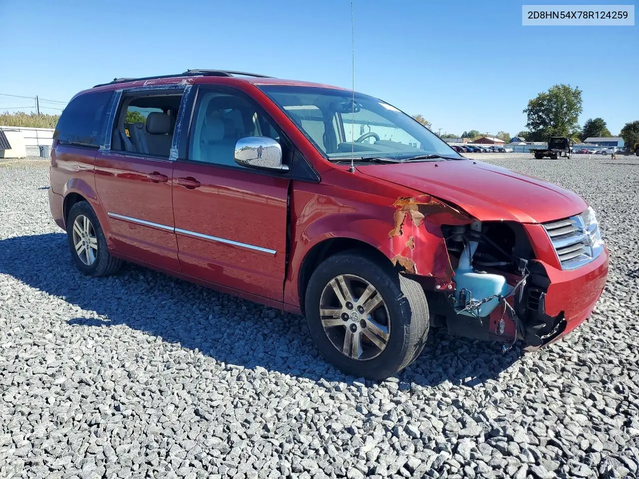 DODGE CARAVAN 2008, VIN 2D8HN54X78R124259