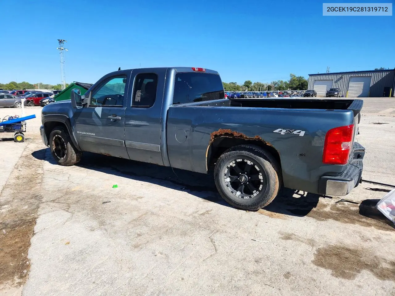 2008 CHEVROLET SILVERADO VIN 2GCEK19C281319712 — фото 2