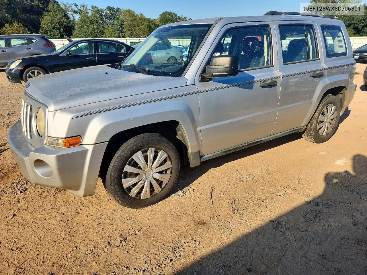 JEEP LIBERTY (PATRIOT) 2008, VIN 1J8FT28WX8D706301
