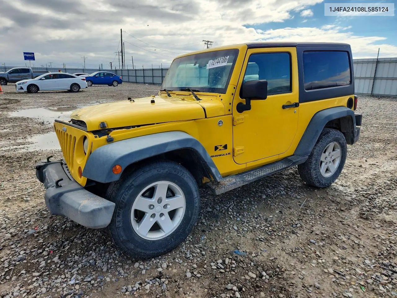 JEEP WRANGLER 2008, VIN 1J4FA24108L585124