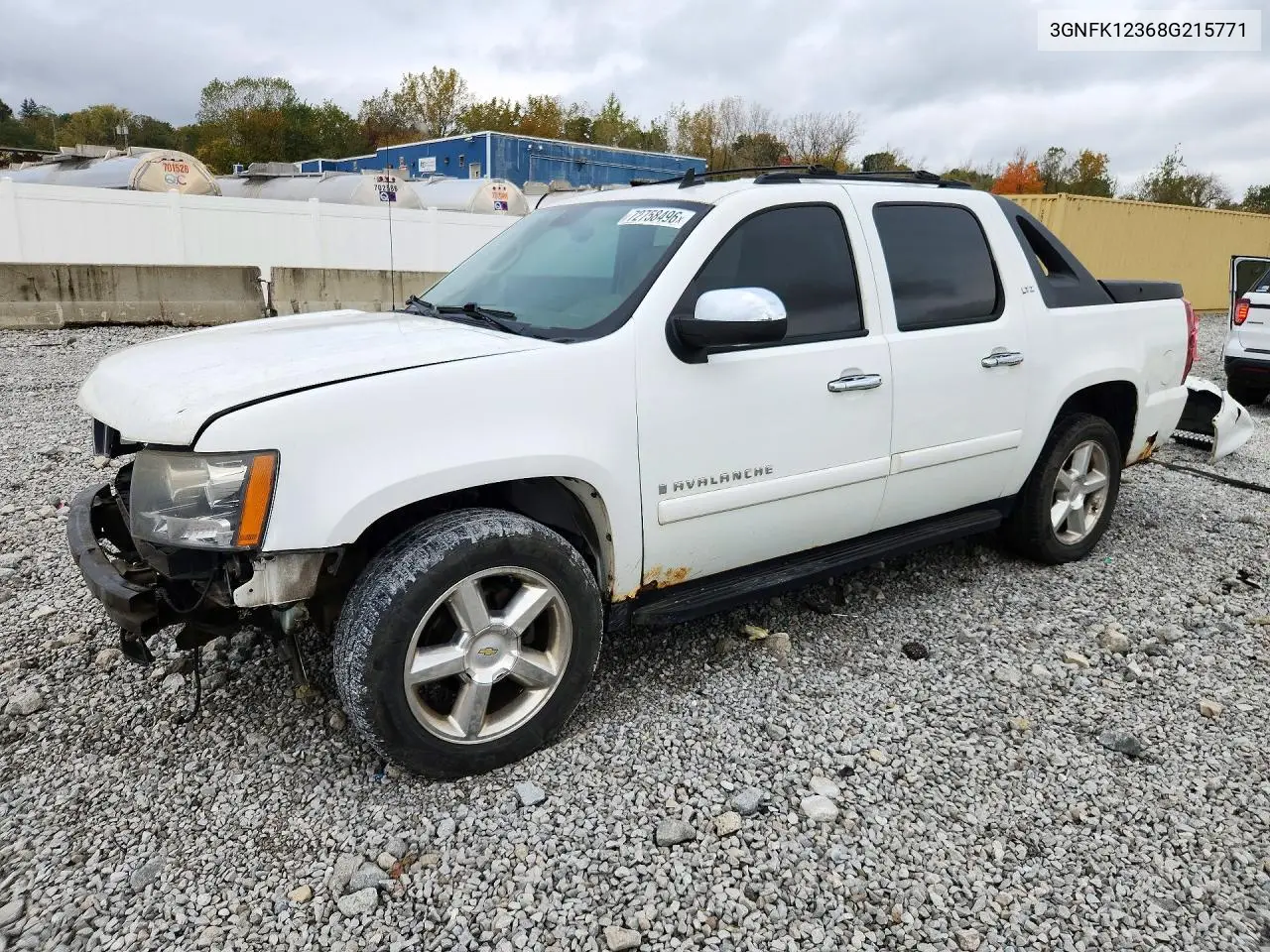 CHEVROLET AVALANCHE 2008, VIN 3GNFK12368G215771