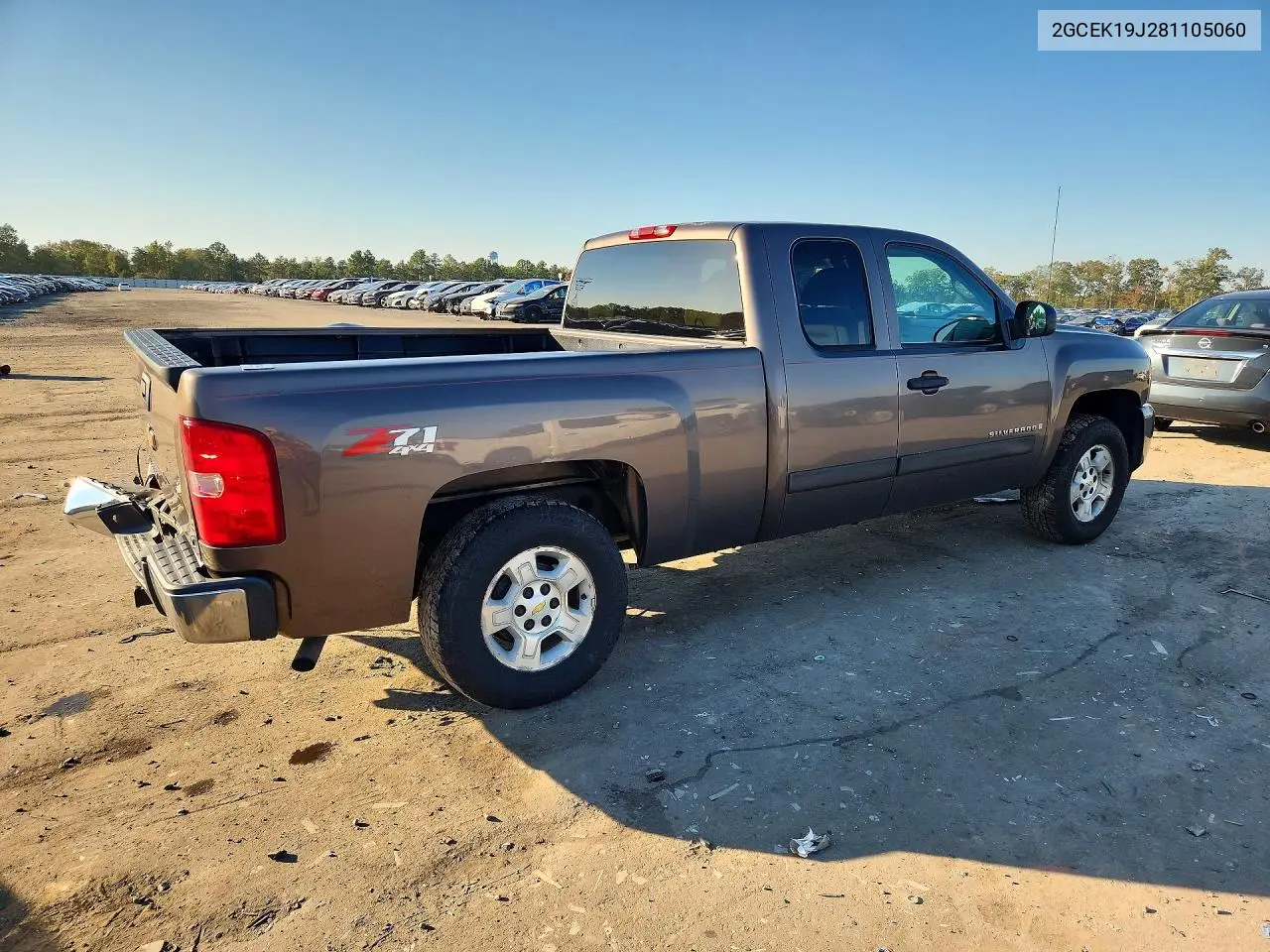 2008 CHEVROLET SILVERADO VIN 2GCEK19J281105060 — фото 3
