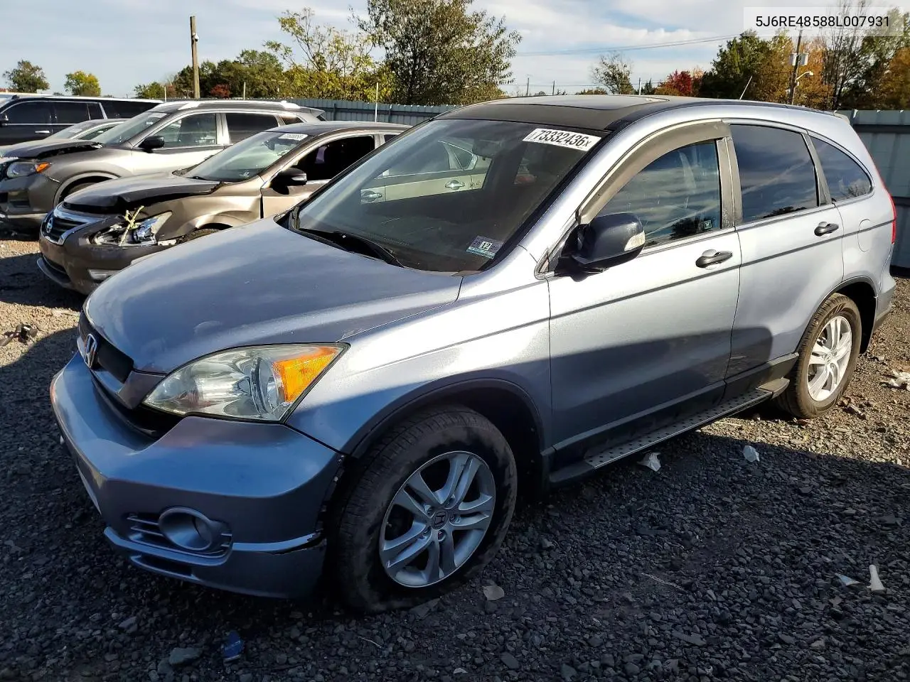 HONDA CR-V 2008, VIN 5J6RE48588L007931