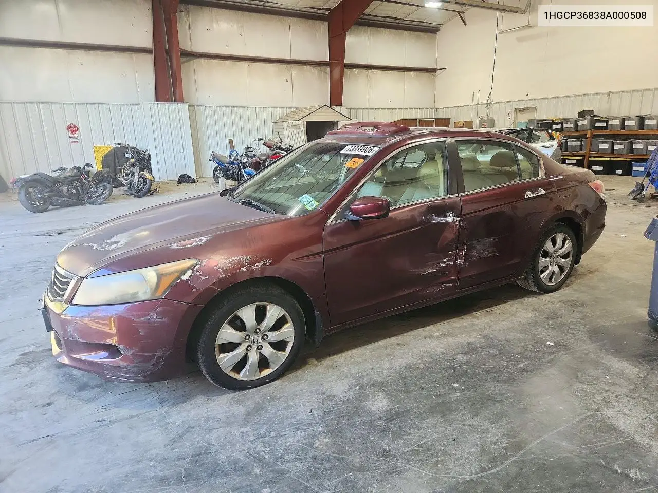 HONDA ACCORD 2008, VIN 1HGCP36838A000508