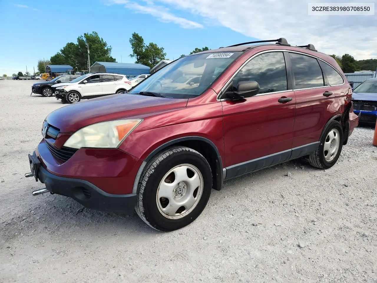 HONDA CR-V 2008, VIN 3CZRE38398G708550