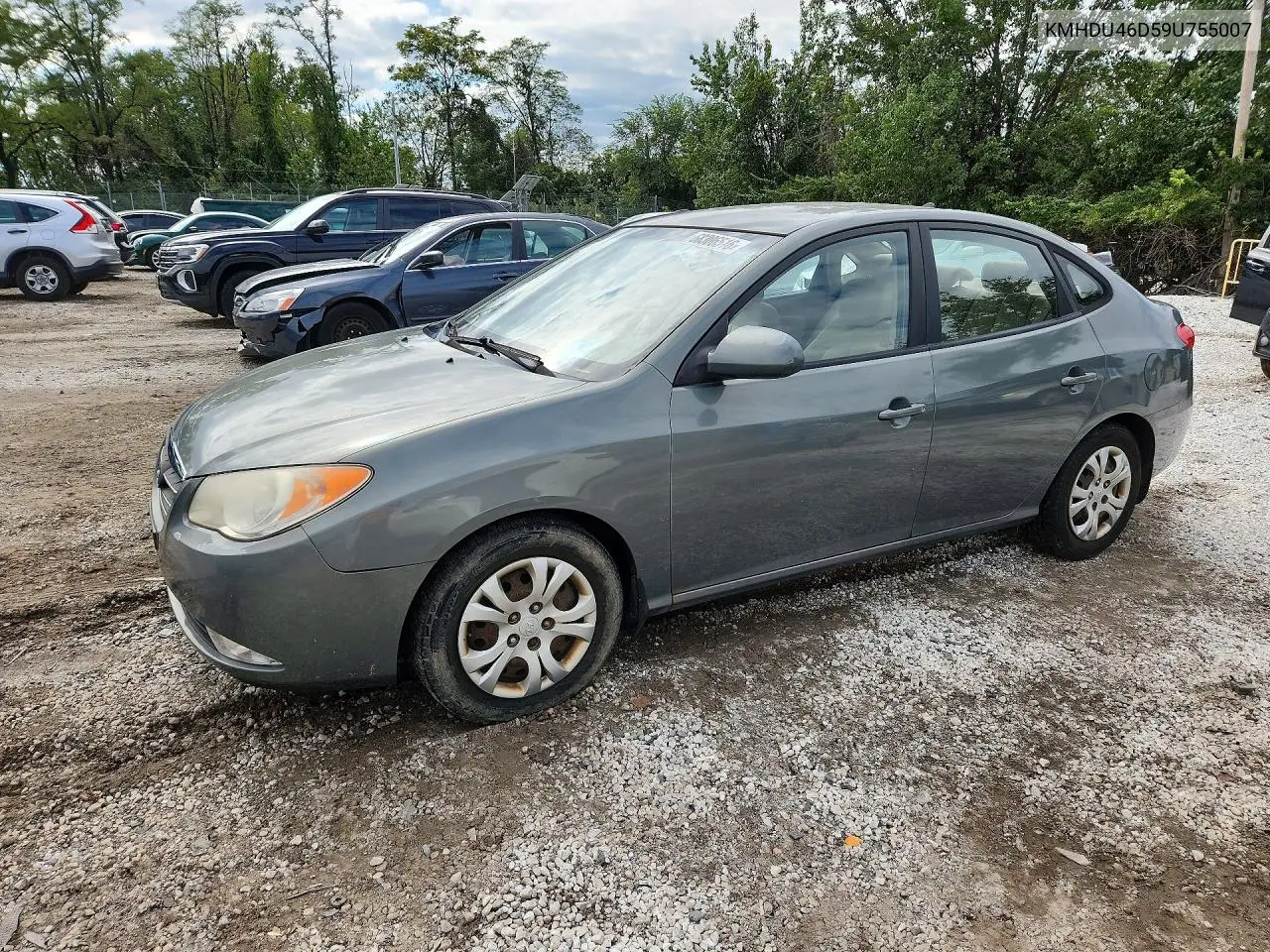 HYUNDAI ELANTRA 2009, VIN KMHDU46D59U755007