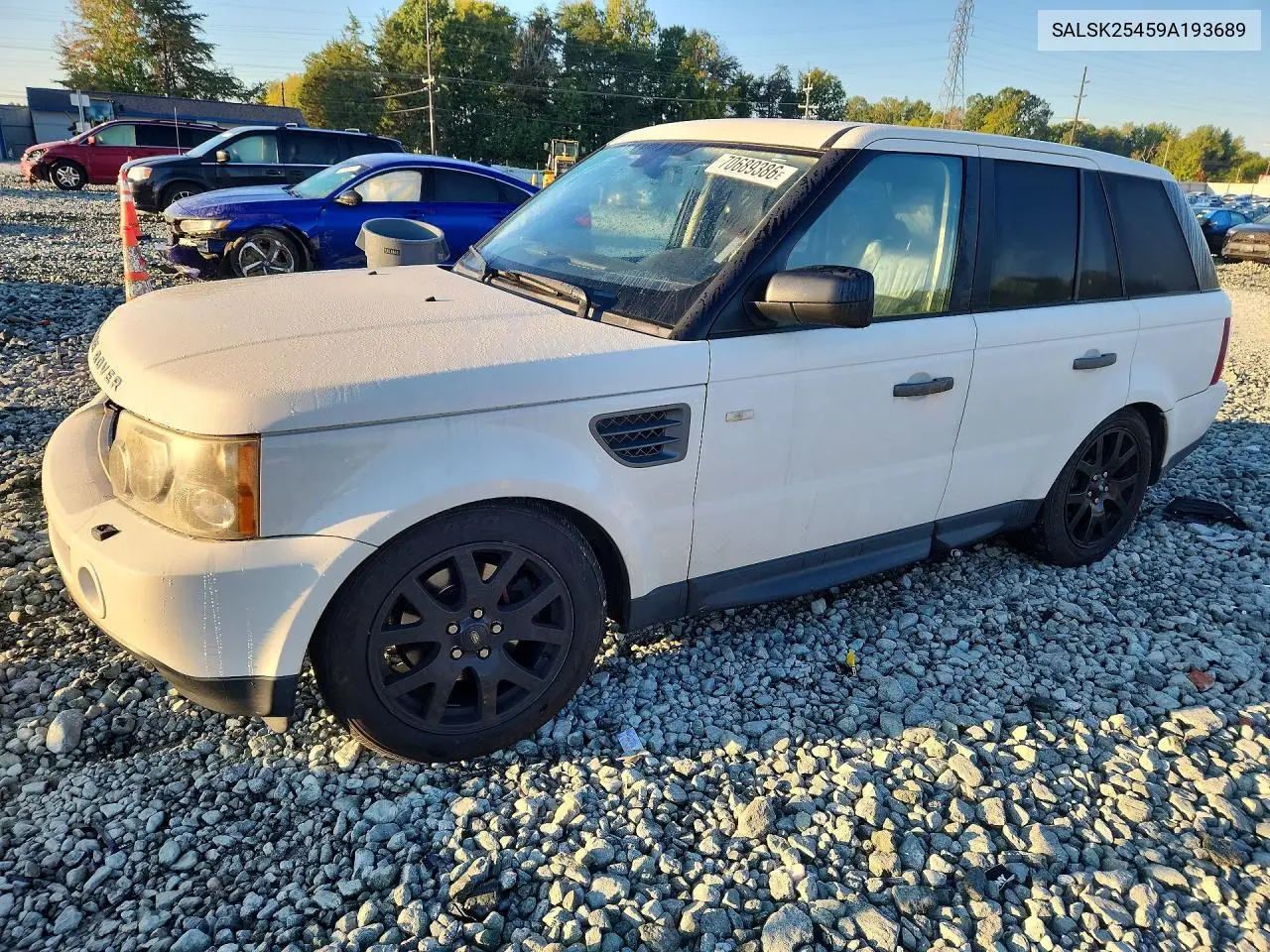 LAND ROVER RANGE ROVER SPORT 2009, VIN SALSK25459A193689