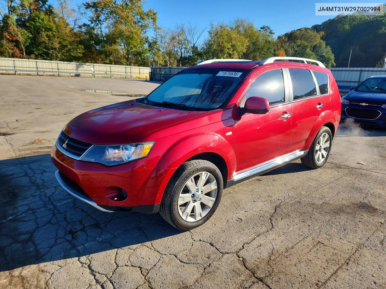 MITSUBISHI OUTLANDER 2009, VIN JA4MT31W29Z002994