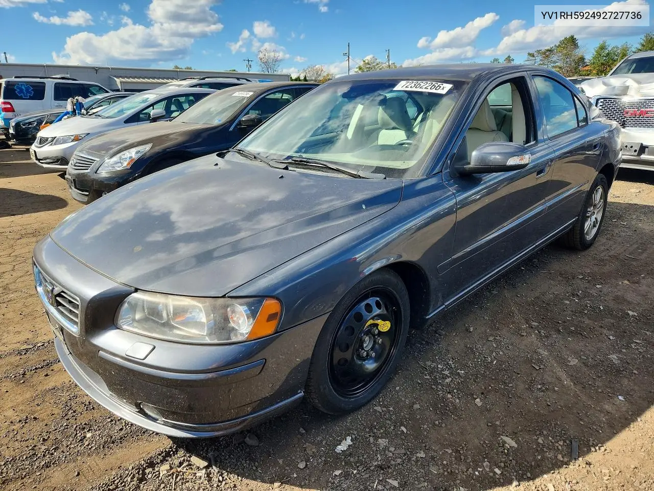 VOLVO S60 2009, VIN YV1RH592492727736