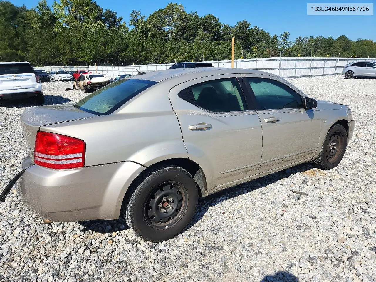 2009 DODGE AVENGER VIN 1B3LC46B49N567706 — фото 3