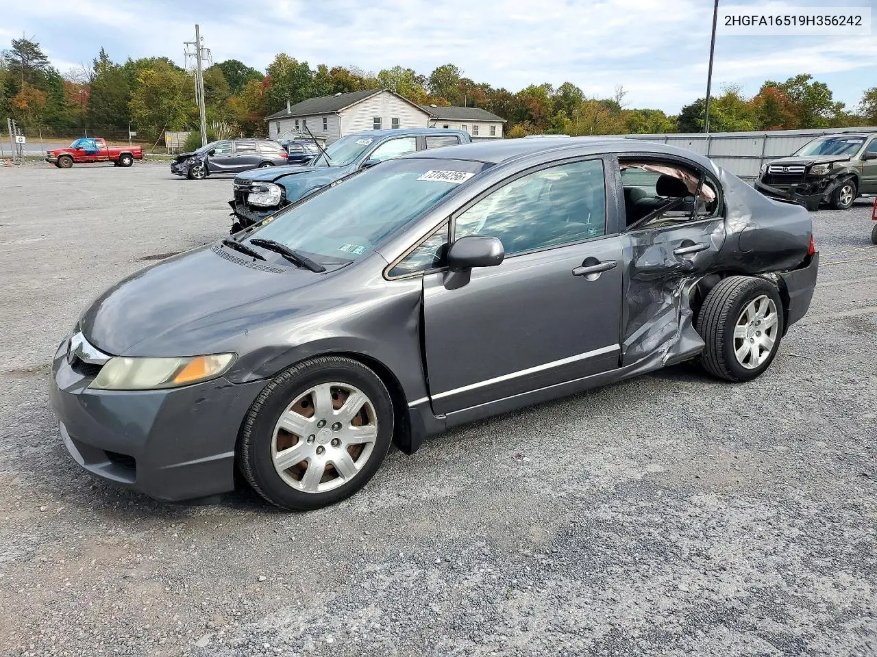 HONDA CIVIC 2009, VIN 2HGFA16519H356242