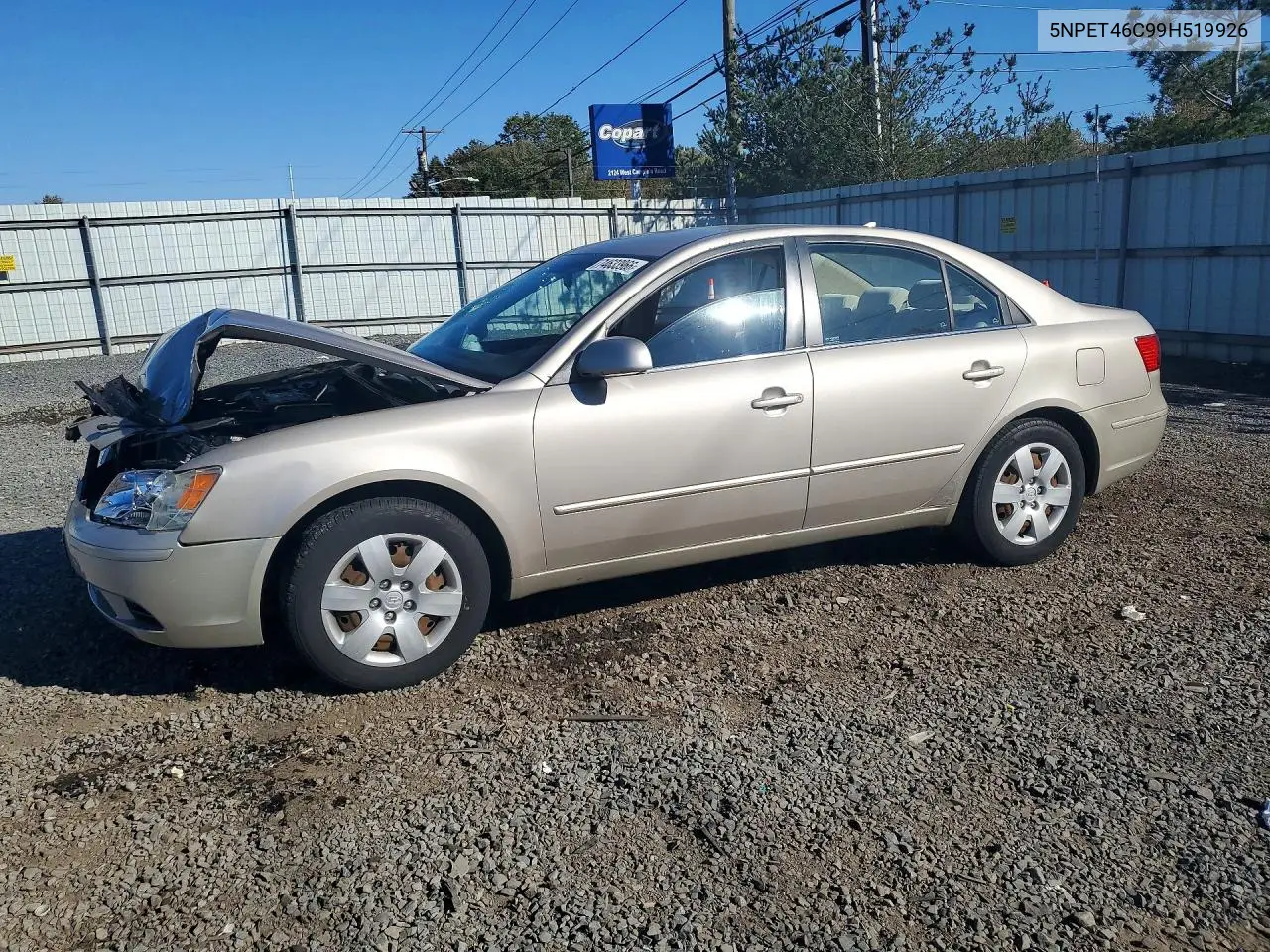 HYUNDAI SONATA 2009, VIN 5NPET46C99H519926