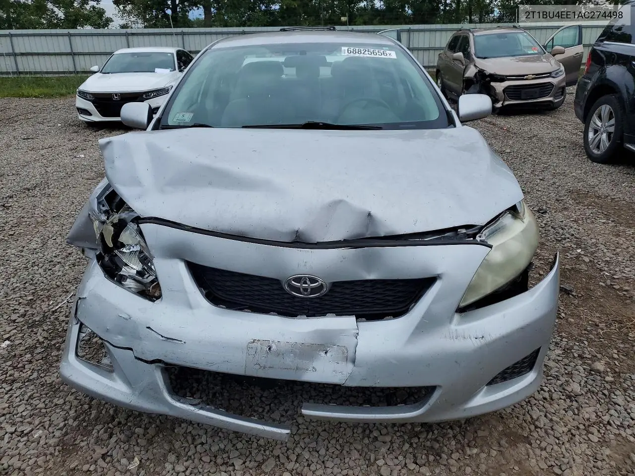 2010 TOYOTA COROLLA VIN 2T1BU4EE1AC274498 — фото 5