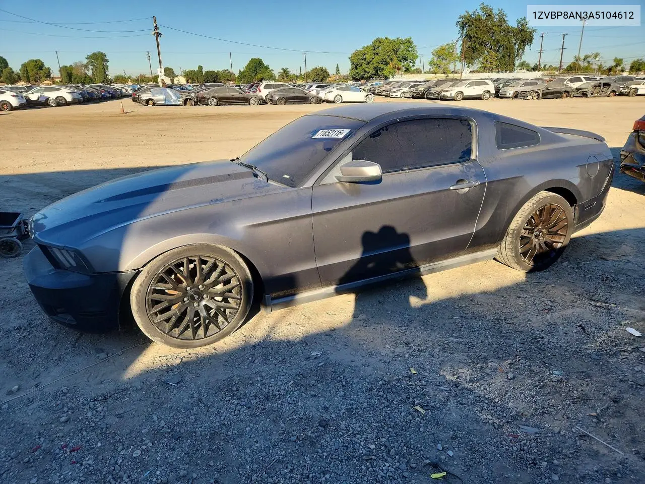 FORD MUSTANG 2010, VIN 1ZVBP8AN3A5104612