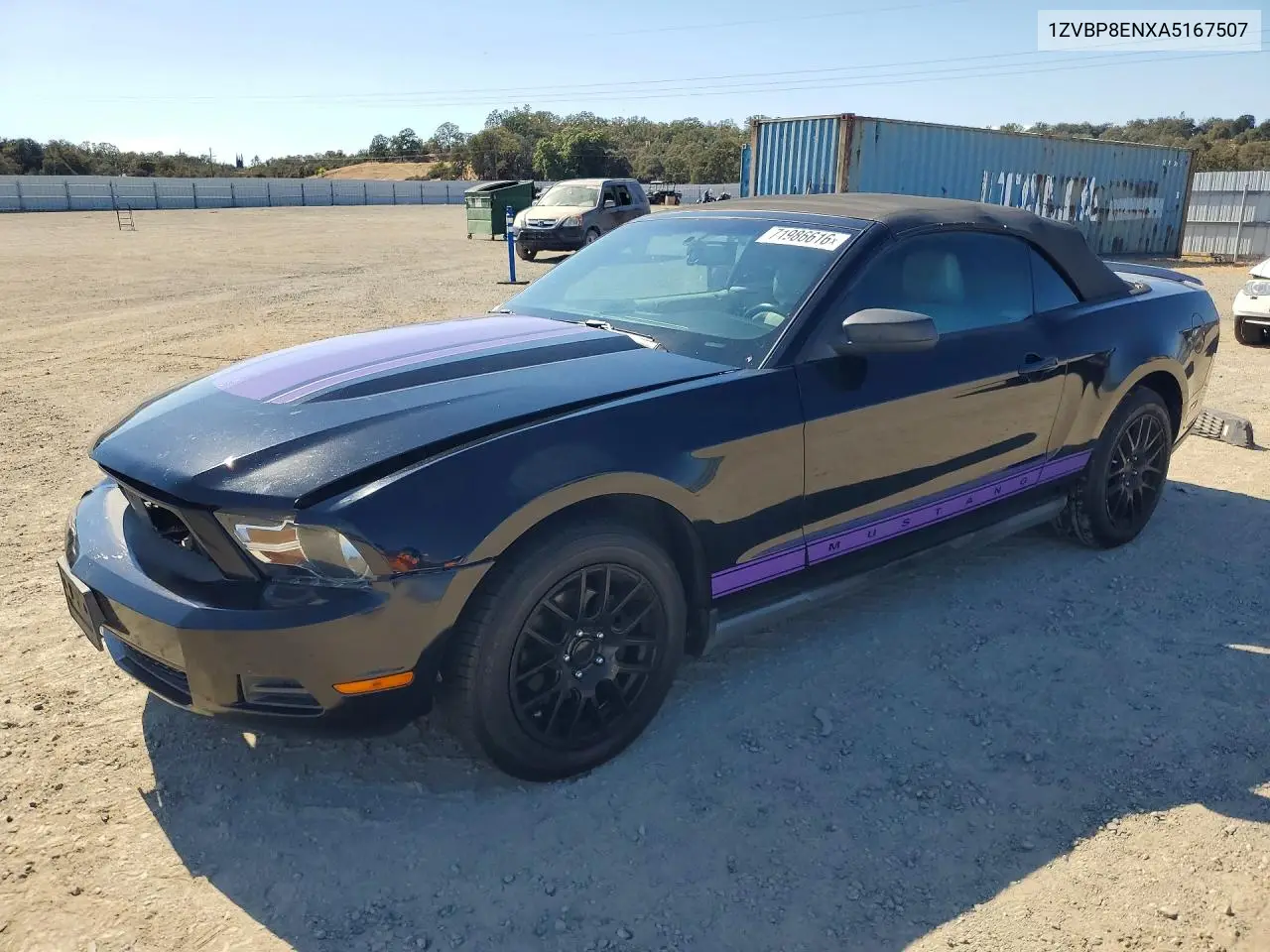 FORD MUSTANG 2010, VIN 1ZVBP8ENXA5167507