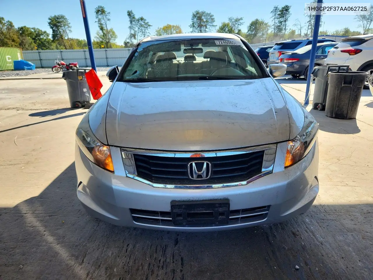 2010 HONDA ACCORD VIN 1HGCP2F37AA062725 — фото 5
