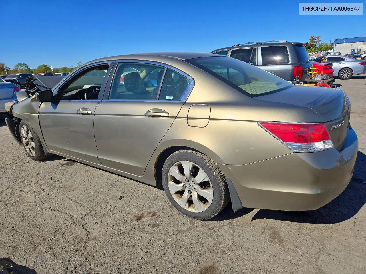 2010 HONDA ACCORD VIN 1HGCP2F71AA006847 — фото 2