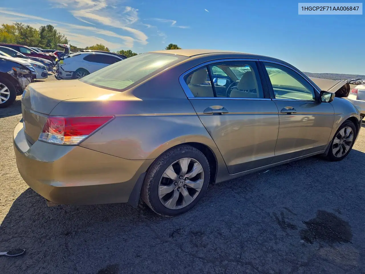2010 HONDA ACCORD VIN 1HGCP2F71AA006847 — фото 3