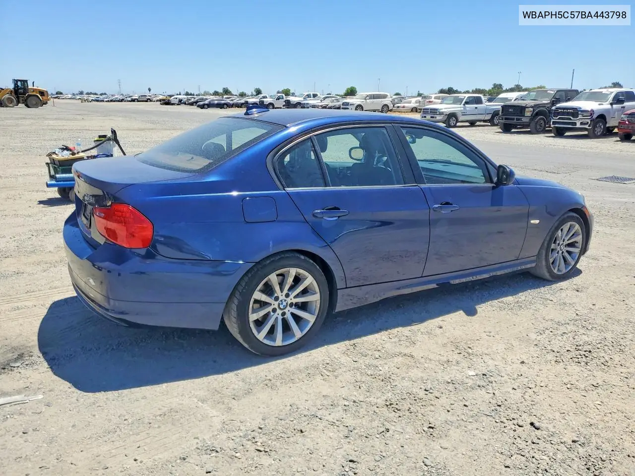 2011 BMW 3ER VIN WBAPH5C57BA443798 — фото 3