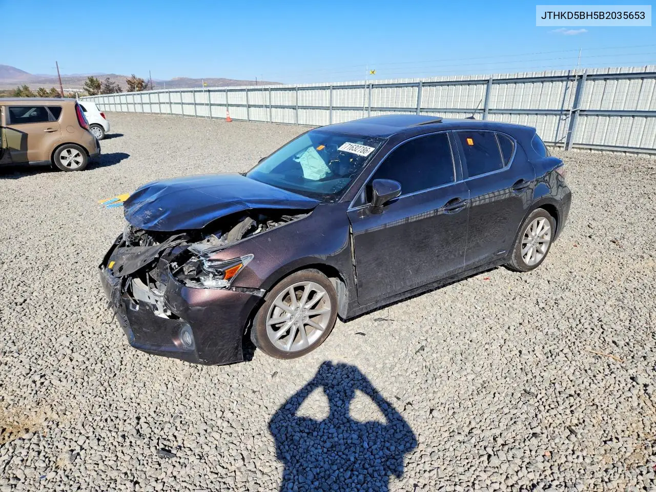 LEXUS CT 2011, VIN JTHKD5BH5B2035653
