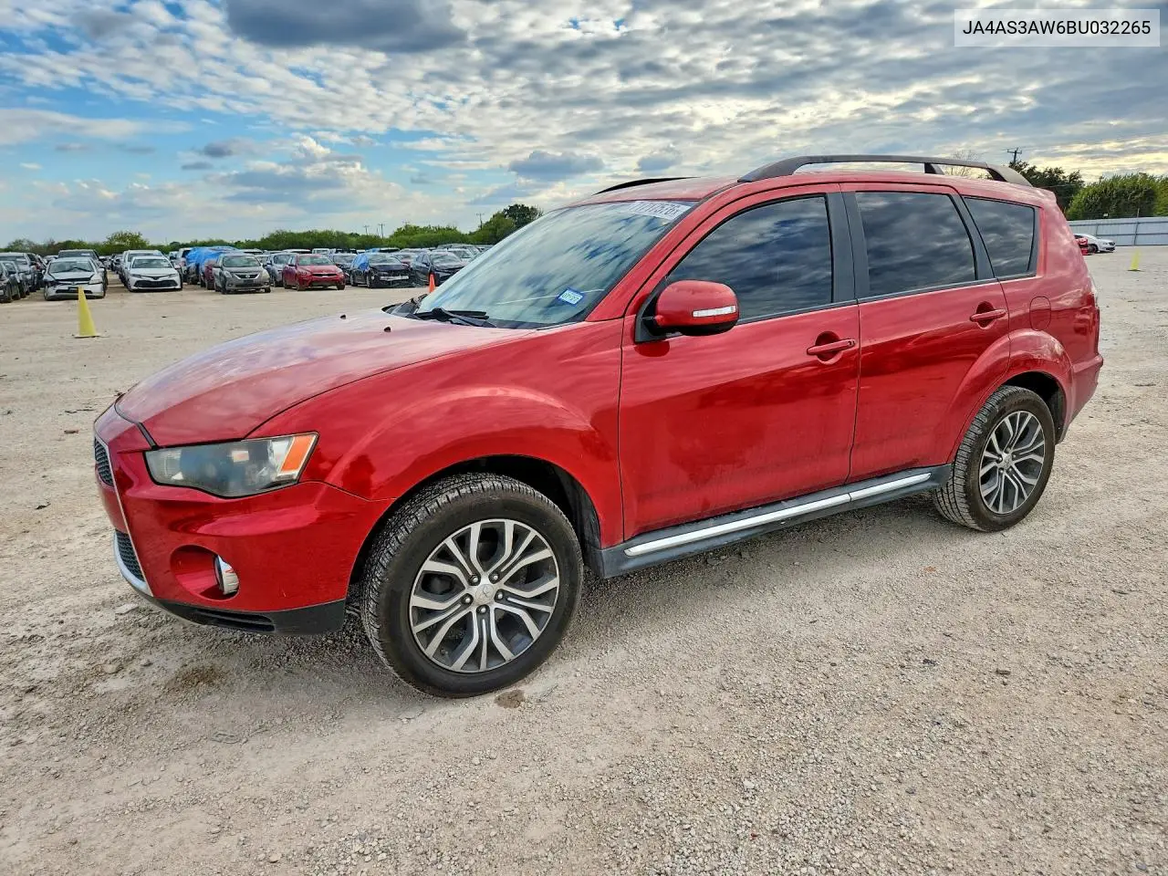 MITSUBISHI OUTLANDER 2011, VIN JA4AS3AW6BU032265