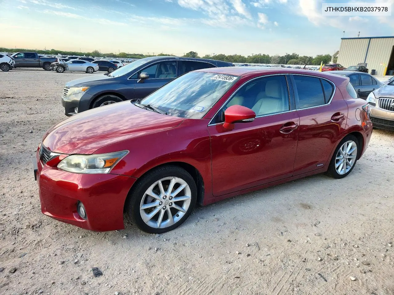LEXUS CT 2011, VIN JTHKD5BHXB2037978