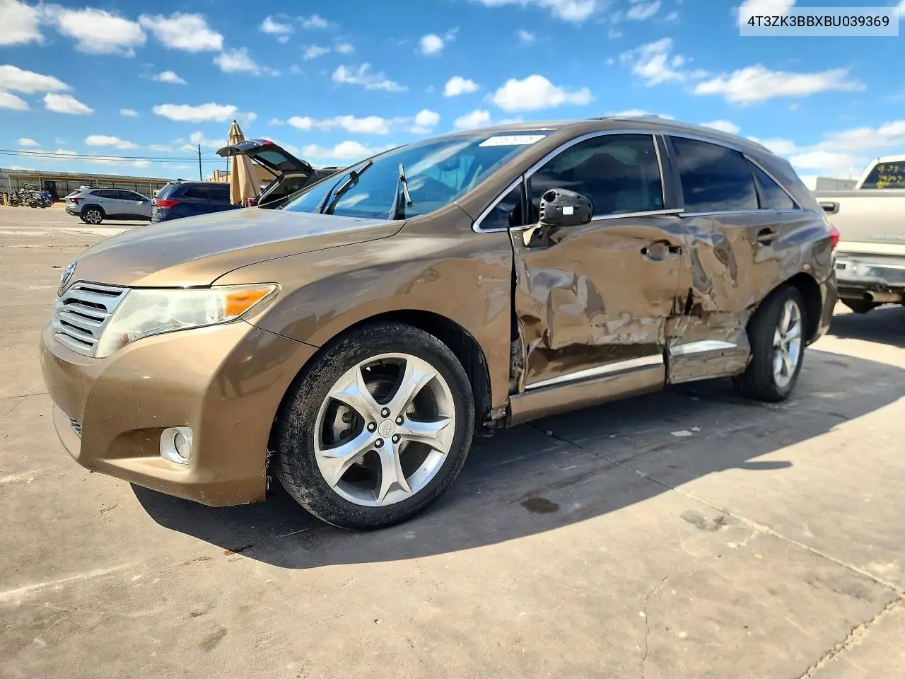 TOYOTA VENZA 2011, VIN 4T3ZK3BBXBU039369