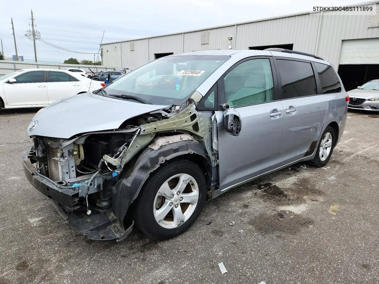 TOYOTA SIENNA 2011, VIN 5TDKK3DC4BS111899