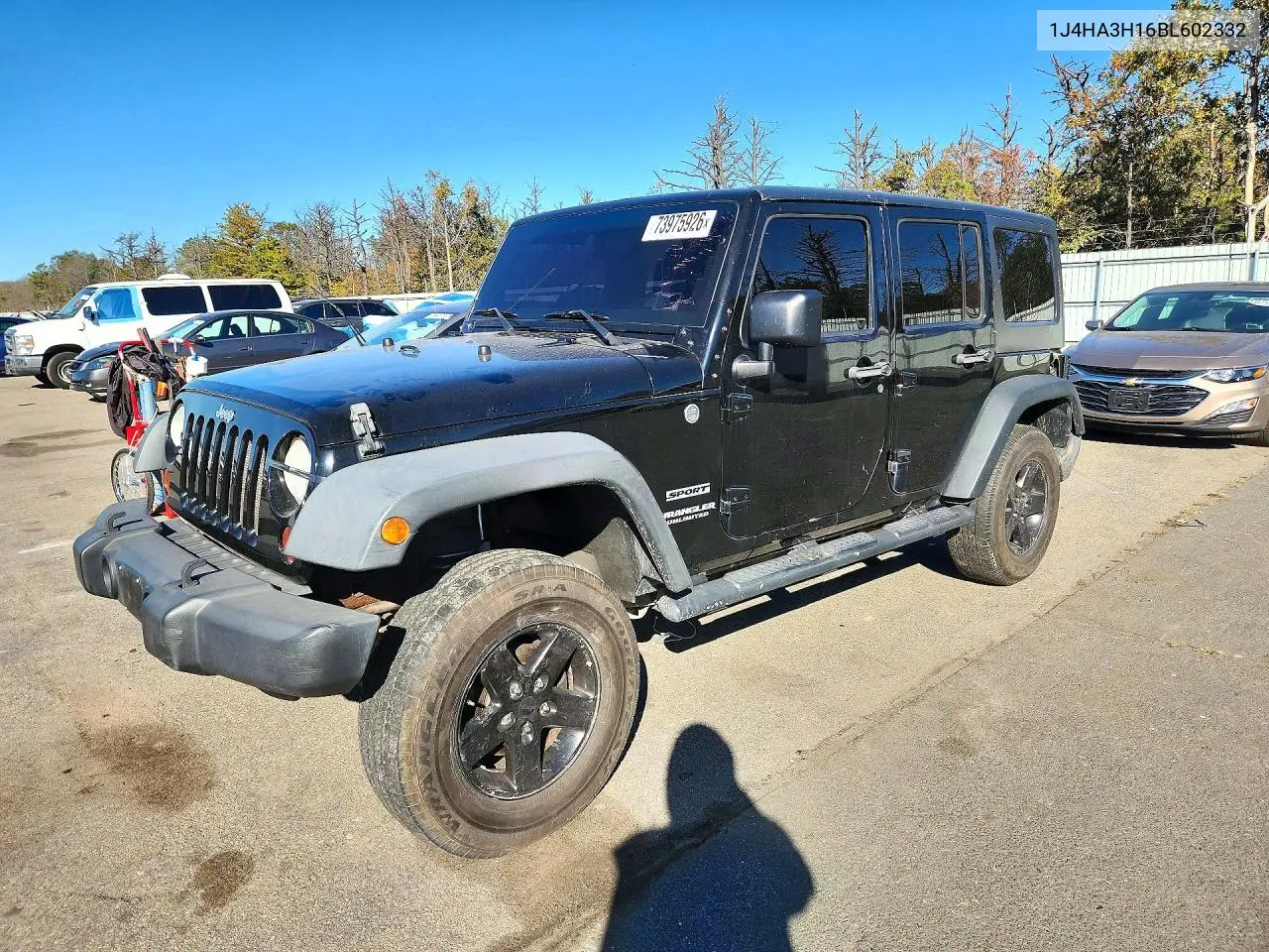 JEEP WRANGLER 2011, VIN 1J4HA3H16BL602332