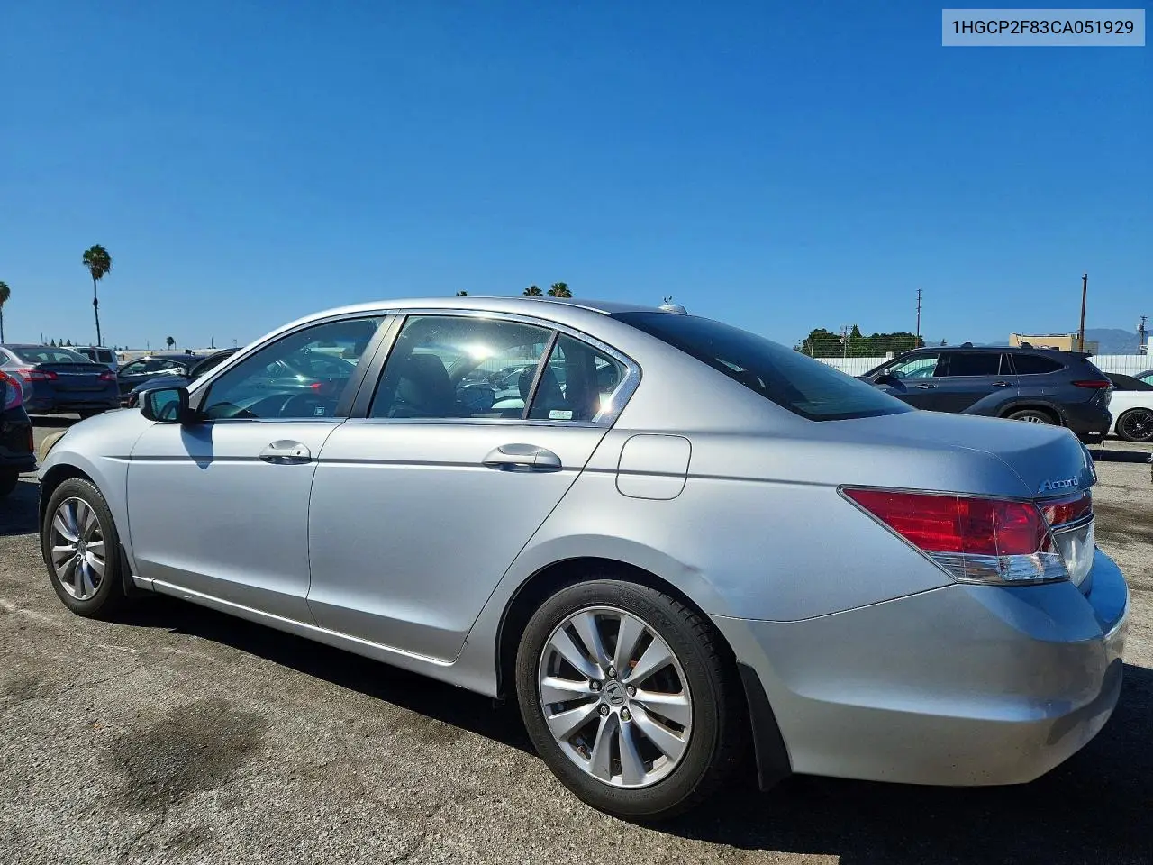 2012 HONDA ACCORD VIN 1HGCP2F83CA051929 — фото 2