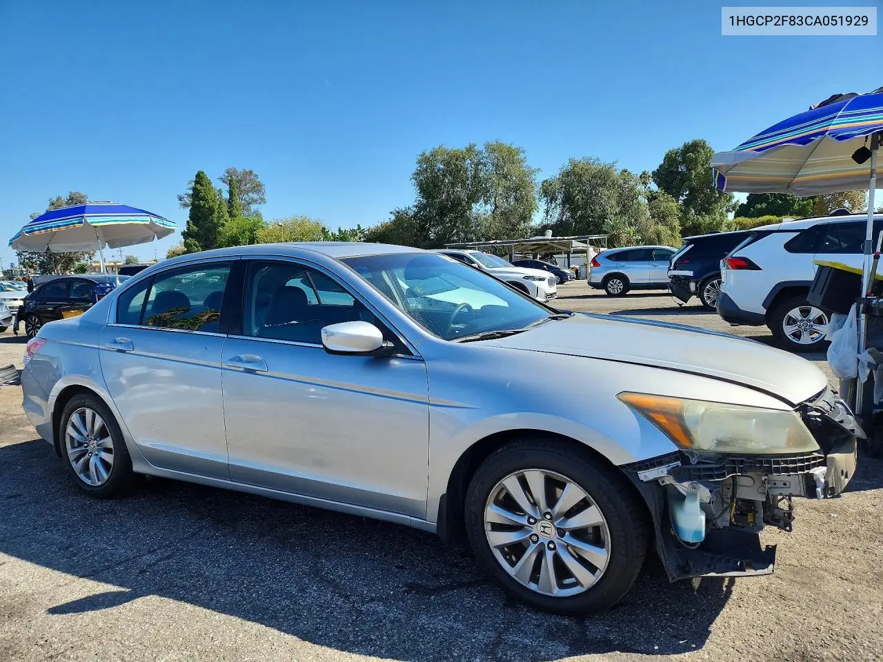 2012 HONDA ACCORD VIN 1HGCP2F83CA051929 — фото 4