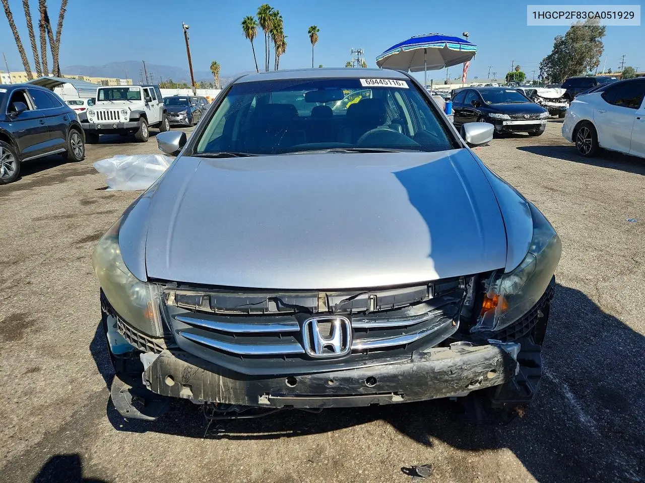 2012 HONDA ACCORD VIN 1HGCP2F83CA051929 — фото 5