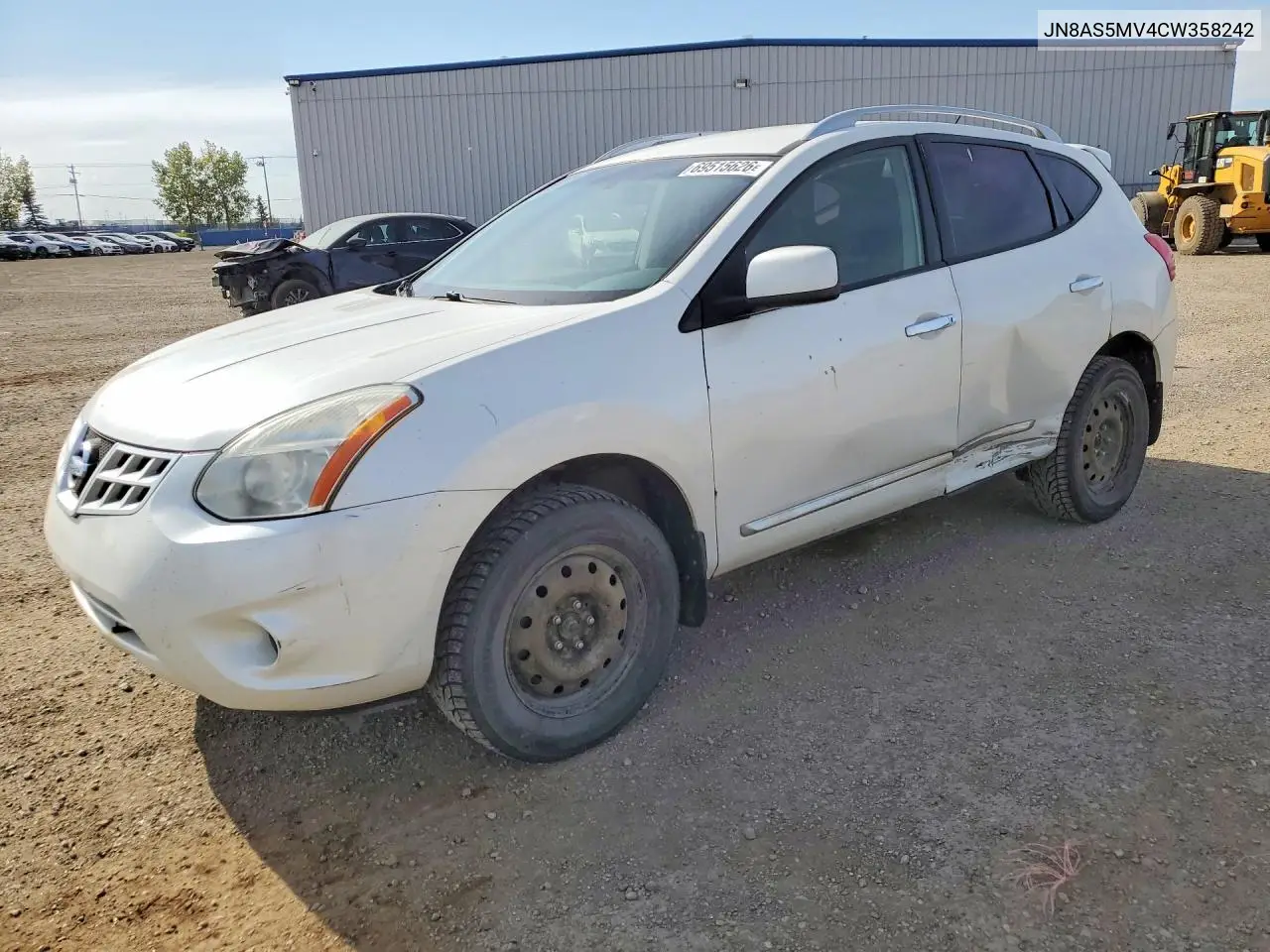 NISSAN ROGUE 2012, VIN JN8AS5MV4CW358242