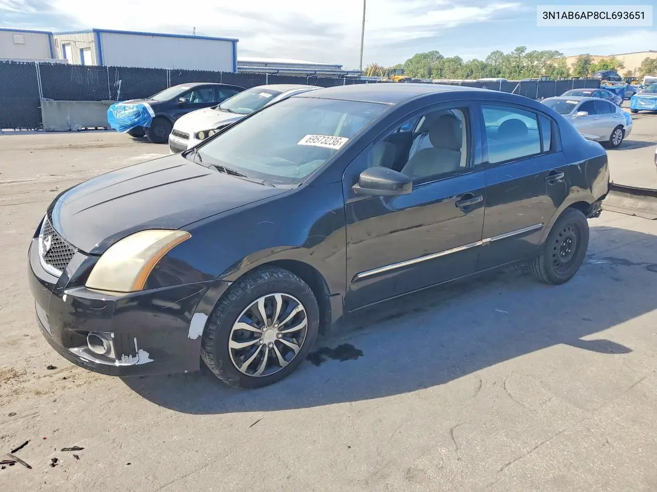 NISSAN SENTRA 2012, VIN 3N1AB6AP8CL693651